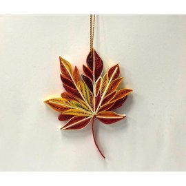 Paper quilling Maple leaf  ornament - style 1