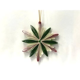 Paper quilling snowflake ornament