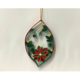 Paper quilling ornament - snowflake and leafs